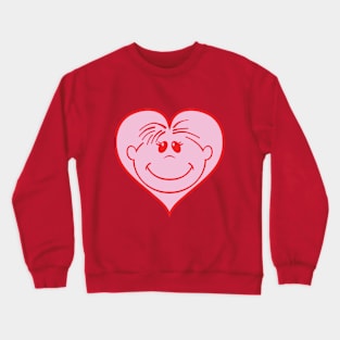 Smiley Heart Pink Crewneck Sweatshirt